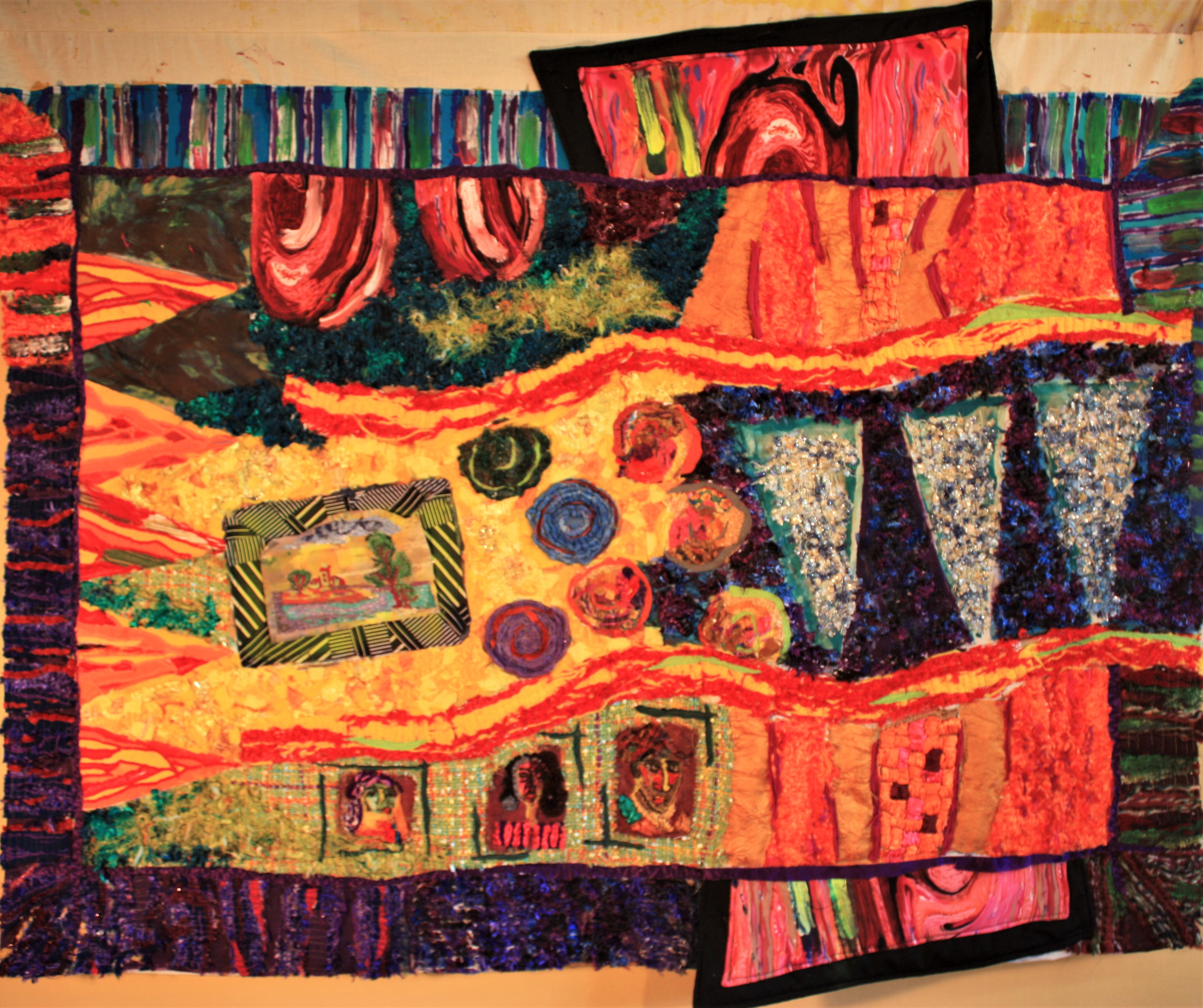 Mystic Movies — art quilt by Enid Viljoen, fibre artist